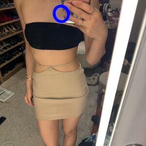 Princess Polly Tan Mini skirt